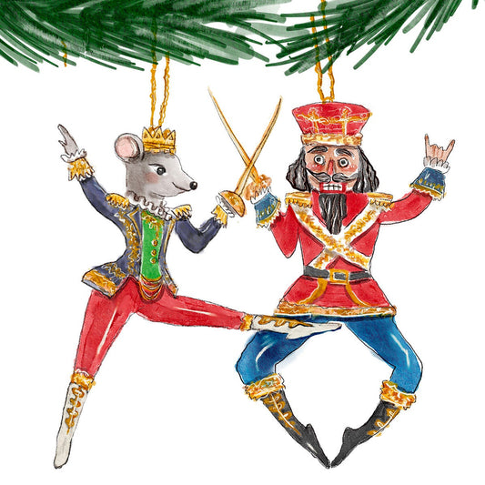 Nutcracker Christmas Cards Funny - Xmas Ornament Rude Christmas Cards For Brother - Liyana Studio Handmade Greetings