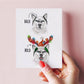 Bald To Bold Husky Dog Christmas Card Funny - Christmas Gifts For Men - Happy Holiday Cards For Dog Lover - Liyana Studio Handmade