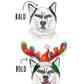 Bald To Bold Husky Dog Christmas Card Funny - Christmas Gifts For Men - Happy Holiday Cards For Dog Lover - Liyana Studio Handmade