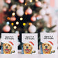Dog White Christmas Card Funny - Golden Retriever Dog Car Ride Funny Holiday Cards For Dog Lovers - Handmade By Liyana Studio Greetings