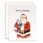 Possum Meets Santa Funny Christmas Card Set - Funny Holiday Gifts For Husband - Handmade Card By Liyana Studio Greeting