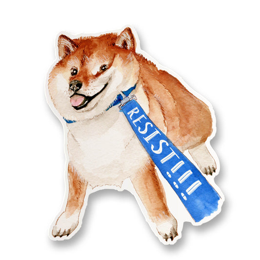 Dog Resist Sticker - Shiba Inu Dogs Funny Waterproof Stickers