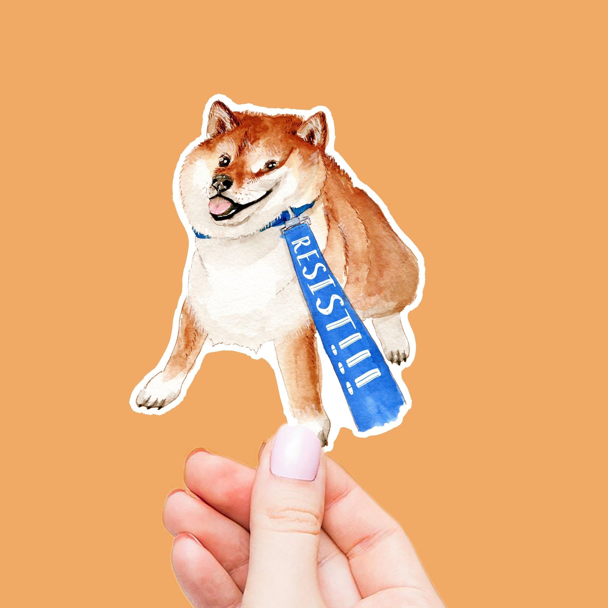 Dog Resist Sticker - Shiba Inu Dogs Funny Waterproof Stickers