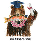 Bear Fishing Funny Graduation Card 2024 -Bear Graduation Gift For Son - Liyana Studio Handmade Greeting Cards
