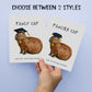 Fancy Capybara Funny Graduation Card 2024 - Doctorate Tam PHD Graduation Cards - Liyana Studio Handmade Greeting Cards